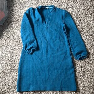 Southern Tide Teal Long Sleeve Dress